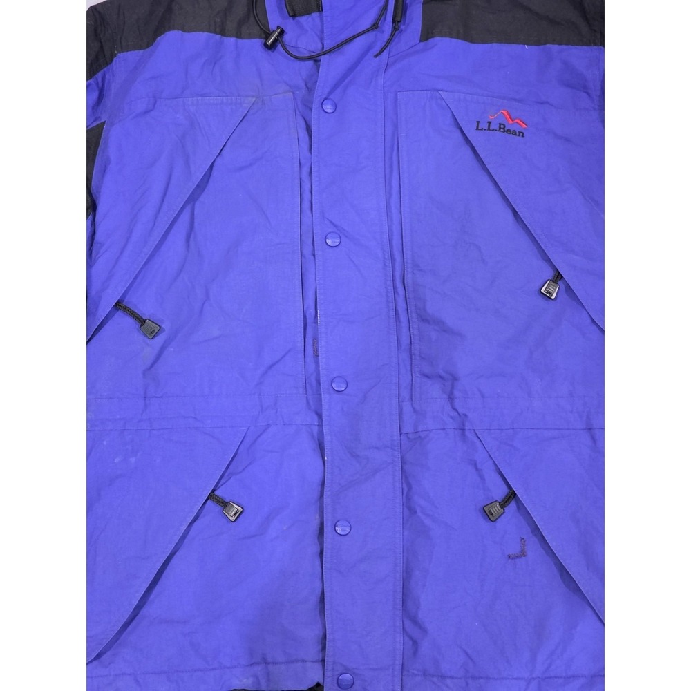 L.L. Bean Outdoors Vintage Insulated Parka Jacketβ Blue Black Men's Large - Picture 4 of 14